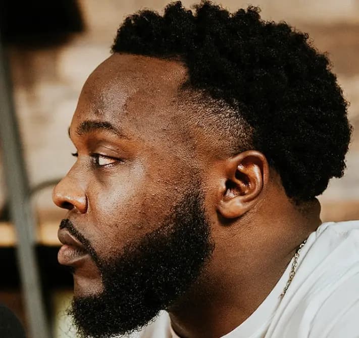 Kevin Monangai, focused profile shot